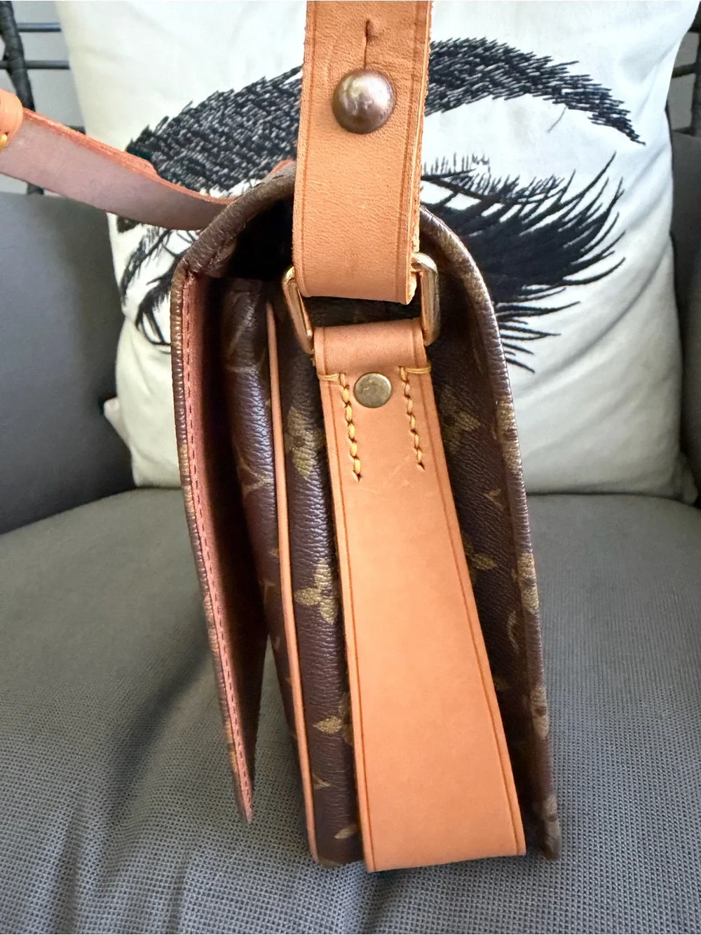 Louis Vuitton Monogram Messenger Bag - Brown with Tan Trim
